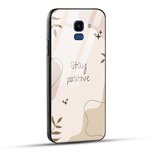Samsung Galaxy J6 Back Cover Cream Beige Aesthetic Printed Glass Case