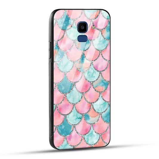 Samsung Galaxy J6 Back Cover Mirror Pattern Printed Glass Case