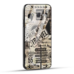 Samsung Galaxy J7 2015 Back Cover Here We Go Travel Printed Glass Case