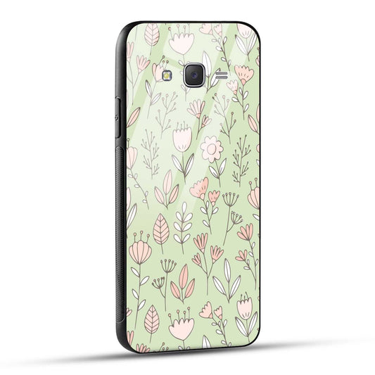 Samsung Galaxy J7 2015 Back Cover Flower Art Printed Glass Case