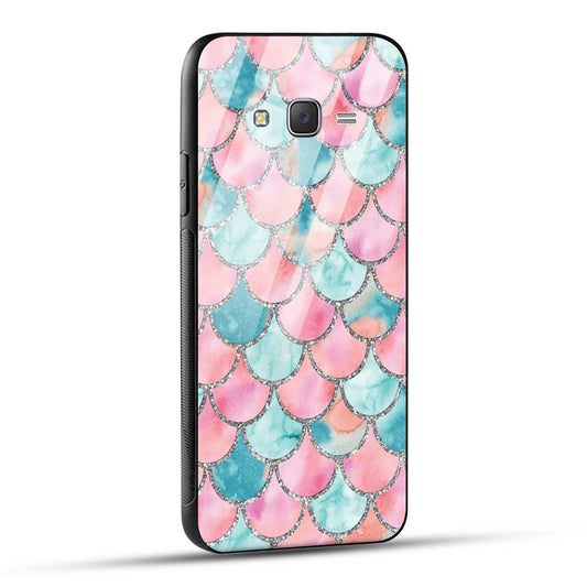 Samsung Galaxy J7 2015 Back Cover Mirror Pattern Printed Glass Case