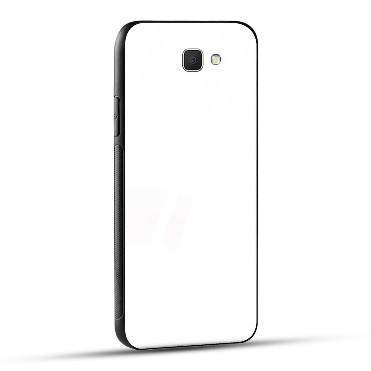 Samsung Galaxy J7 Prime Back Cover Plain White Printed Glass Case