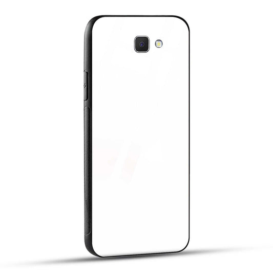 Samsung Galaxy J7 Prime Back Cover Plain White Printed Glass Case