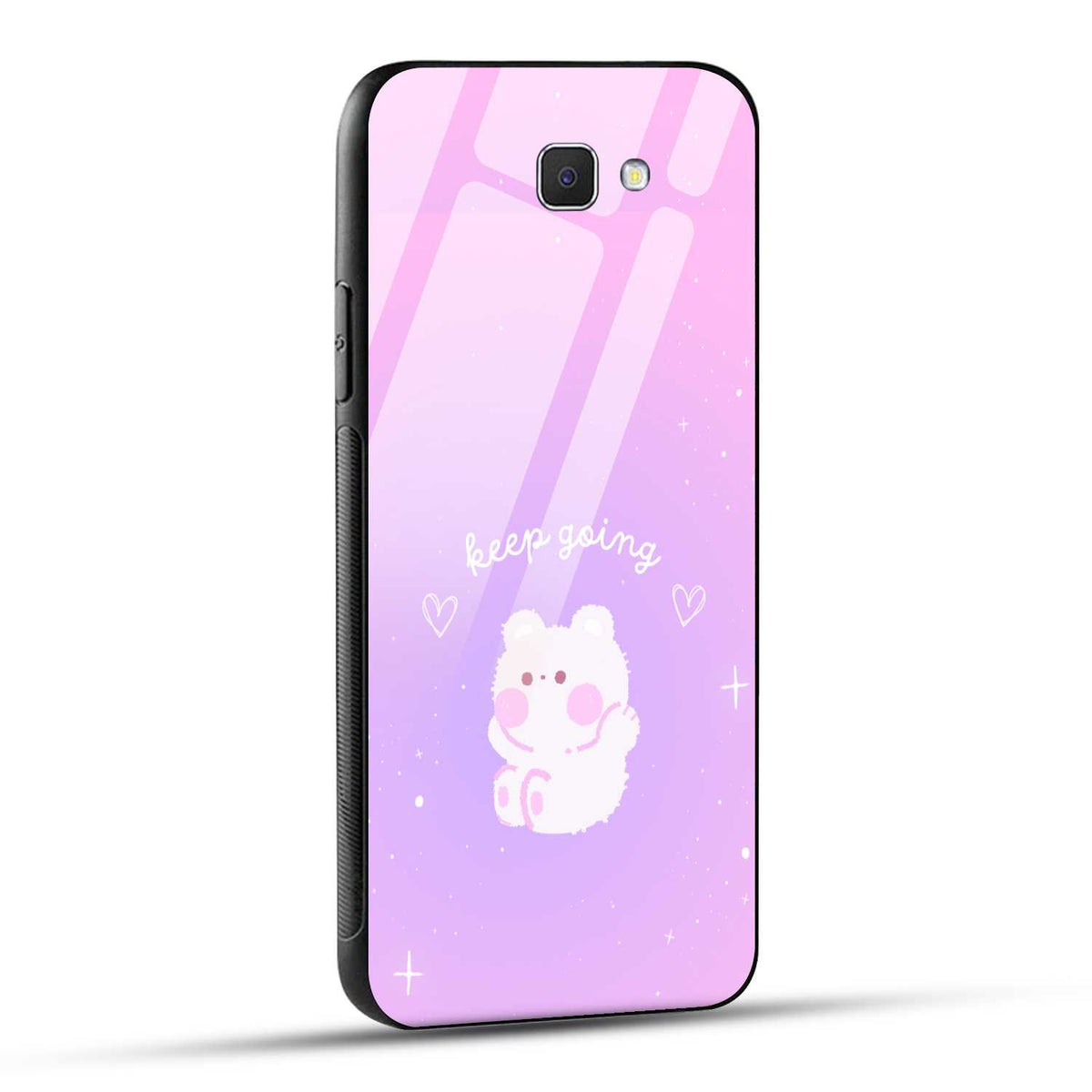 Samsung Galaxy J7 Prime Back Cover Pink Purple Gradient Aesthetic Motivational Printed Glass Case