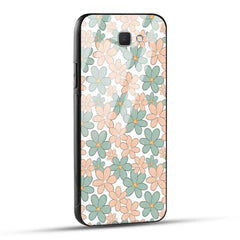 Samsung Galaxy J7 Prime Back Cover Aesthetic Flowers Printed Glass Case