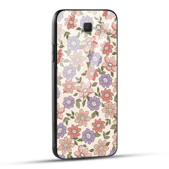 Samsung Galaxy J7 Prime Back Cover Flowers In Retro  Printed Glass Case