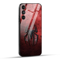 Samsung Galaxy M14 5G Back Cover Red Spider Printed Glass Case