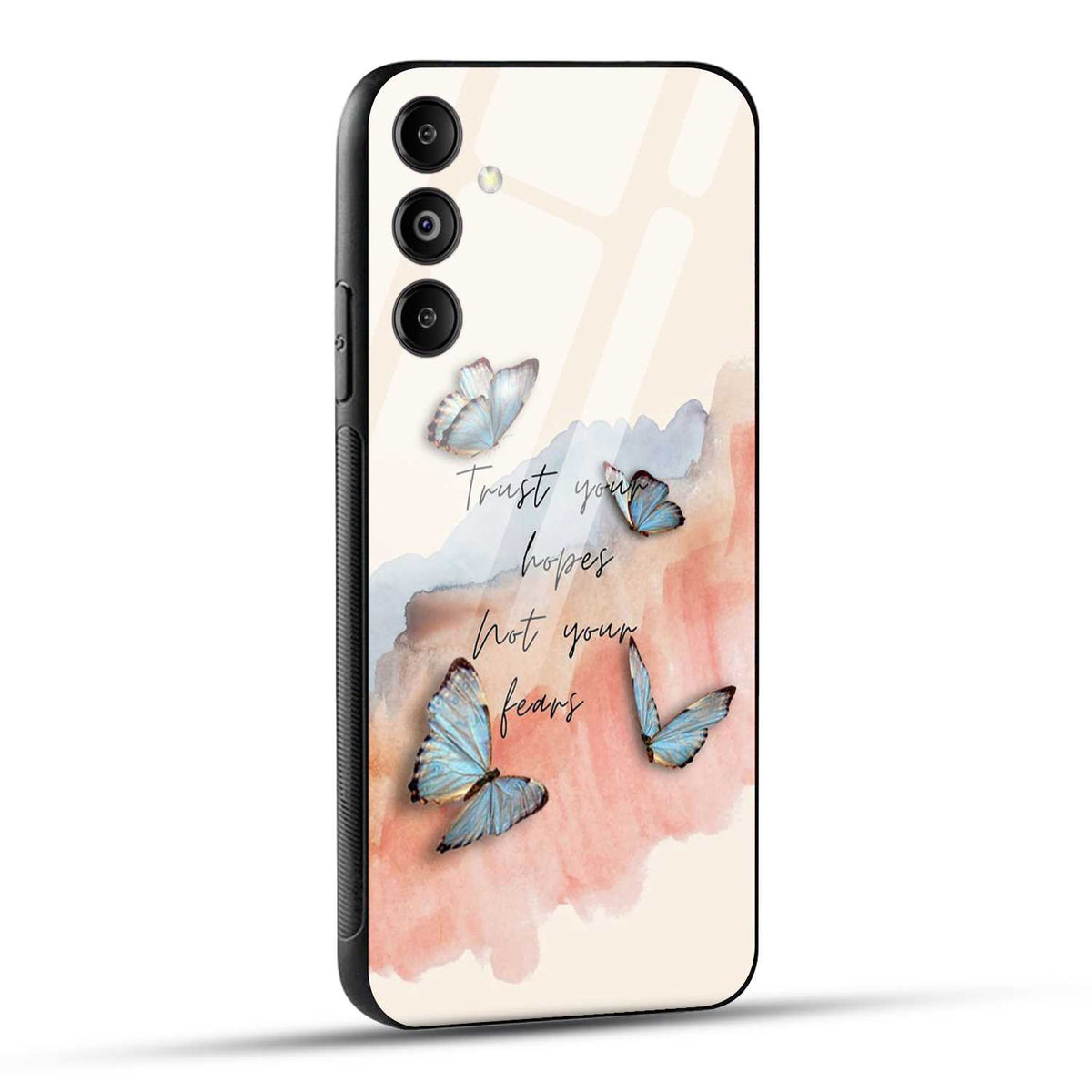 Samsung Galaxy M14 5G Back Cover Trust Your Hopes Printed Glass Case