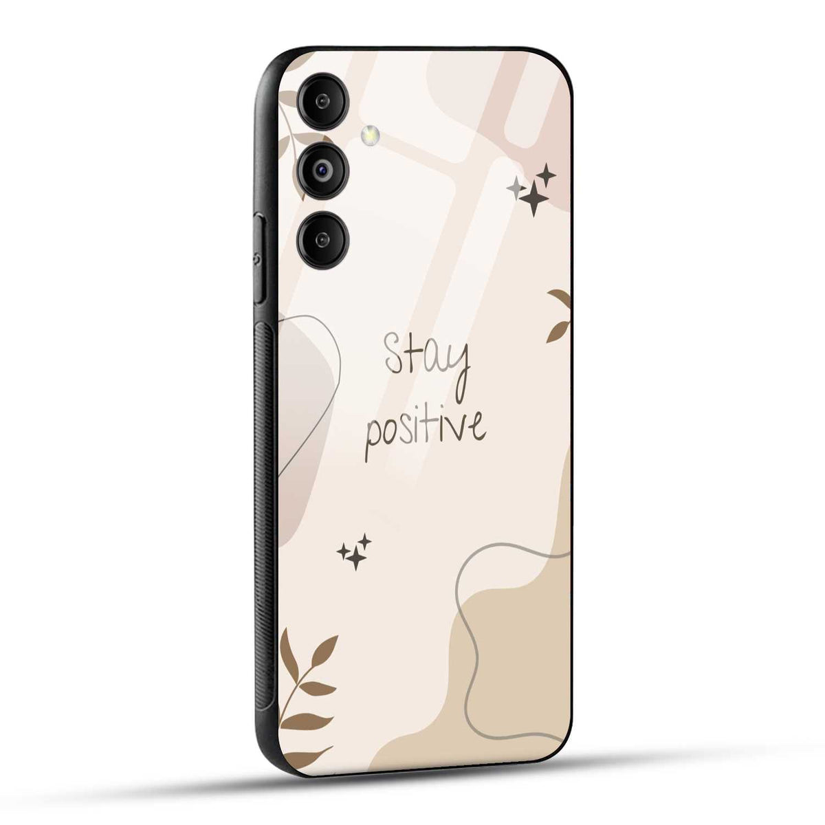 Samsung Galaxy M14 5G Back Cover Cream Beige Aesthetic Printed Glass Case