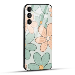 Samsung Galaxy M14 5G Back Cover Aesthetic Flower Printed Glass Case