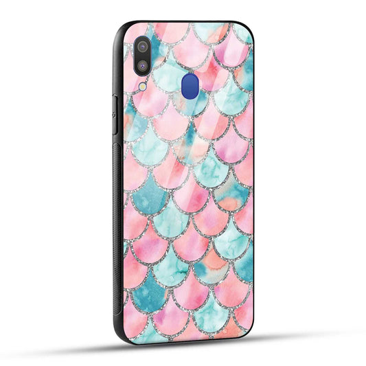 Samsung Galaxy M20 Back Cover Mirror Pattern Printed Glass Case
