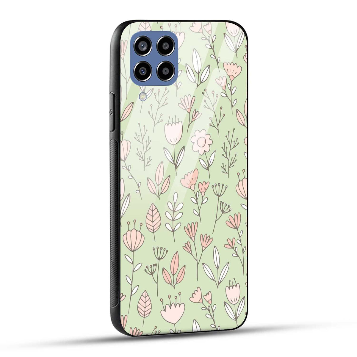Samsung Galaxy M33 5G Back Cover Flower Art Printed Glass Case