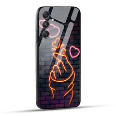 Samsung Galaxy A55 5G Swag Cute Hearts Printed Glass Case