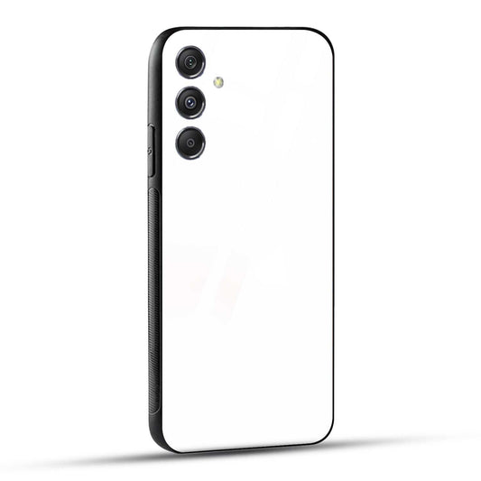 Samsung Galaxy M34 5G Back Cover Plain White Printed Glass Case