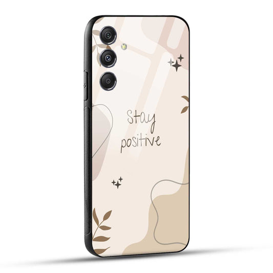 Samsung Galaxy A35 5G Back Cover Cream Beige Aesthetic Printed Glass Case