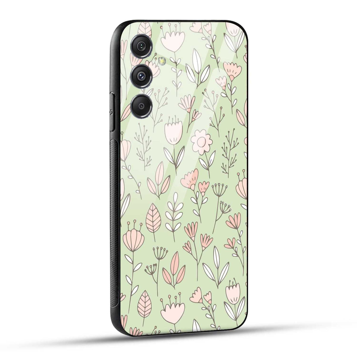 Samsung Galaxy A55 5G Back Cover Flower Art Printed Glass Case