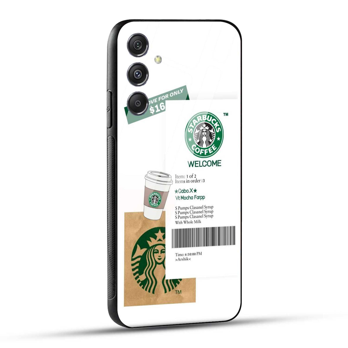 Samsung Galaxy S23 FE 5G Starbucks Coffee Printed Glass Case