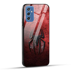 Samsung Galaxy M52 5G Back Cover Red Spider Printed Glass Case
