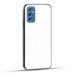 Samsung Galaxy M52 5G Back Cover Plain White Printed Glass Case