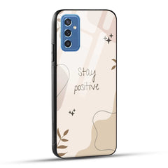 Samsung Galaxy M52 5G Back Cover Cream Beige Aesthetic Printed Glass Case