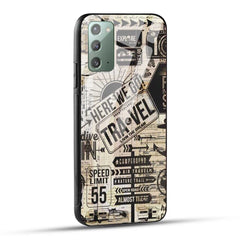 Samsung Galaxy Note 20 Back Cover Here We Go Travel Printed Glass Case