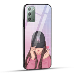 Samsung Galaxy Note 20 Back Cover Cap Girl Printed Glass Case