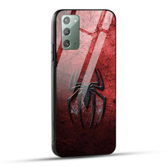 Samsung Galaxy Note 20 Back Cover Red Spider Printed Glass Case