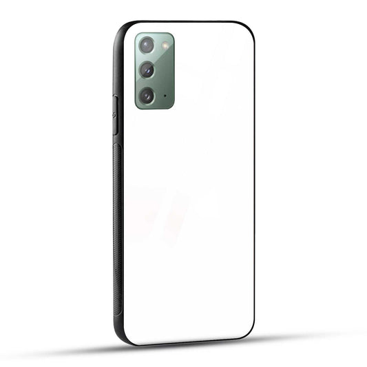 Samsung Galaxy Note 20 Back Cover Plain White Printed Glass Case