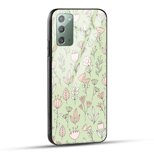 Samsung Galaxy Note 20 Back Cover Flower Art Printed Glass Case