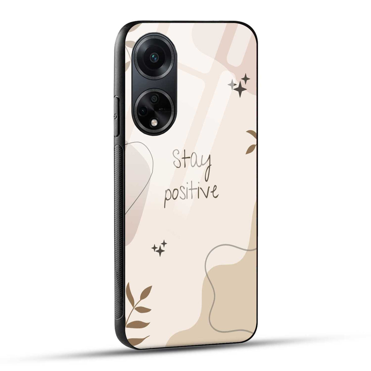 OPPO F23 5G Back Cover Cream Beige Aesthetic Printed Glass Case
