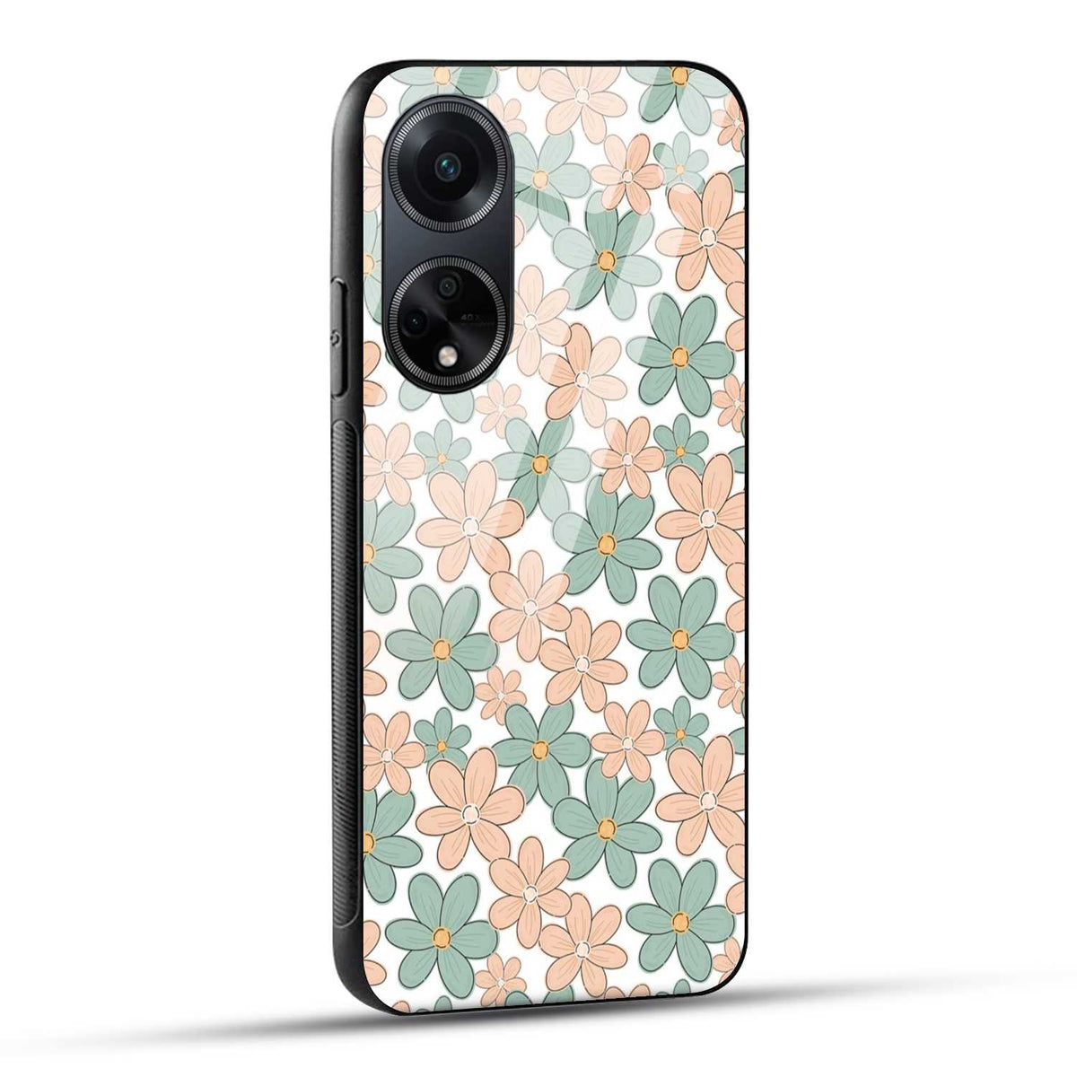 OPPO F23 5G Back Cover Aesthetic Flowers Printed Glass Case