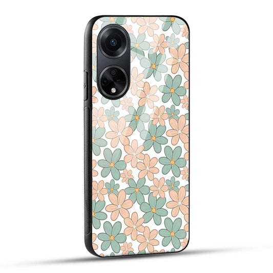 OPPO F23 5G Back Cover Aesthetic Flowers Printed Glass Case