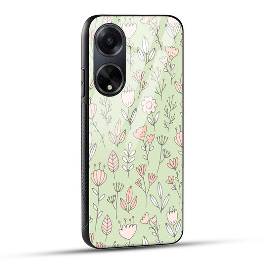 OPPO F23 5G Back Cover Flower Art Printed Glass Case