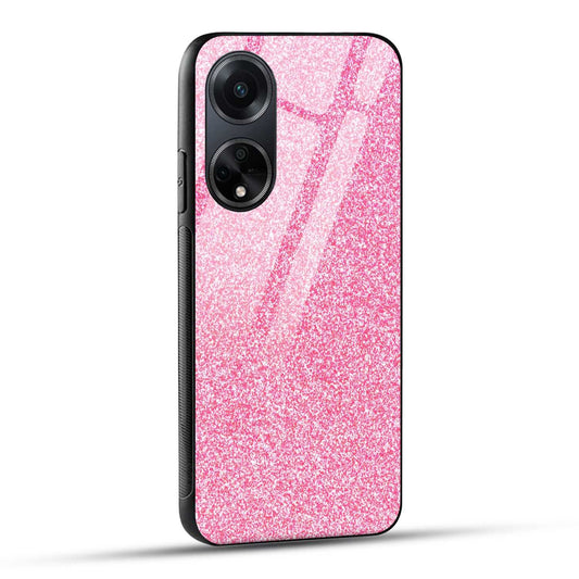 OPPO F23 5G Back Cover Pink Glitter Printed Glass Case