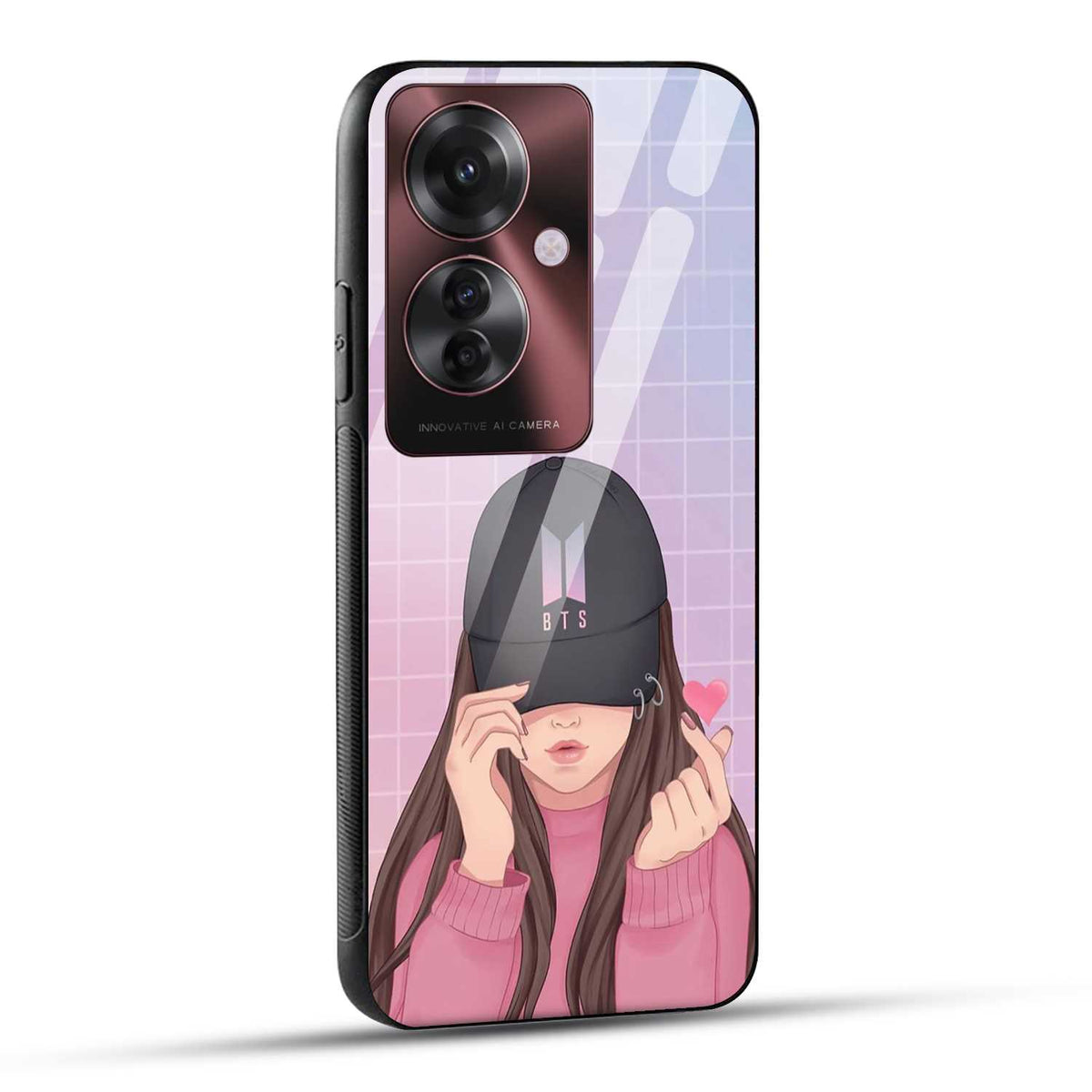 OPPO F25 PRO 5G Back Cover Cap Girl Printed Glass Case