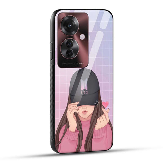 OPPO F25 PRO 5G Back Cover Cap Girl Printed Glass Case