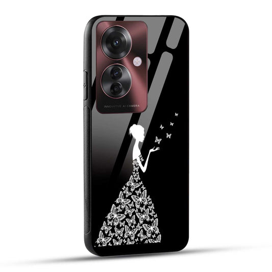 OPPO F25 PRO 5G Back Cover Butterfly Girl Printed Glass Case