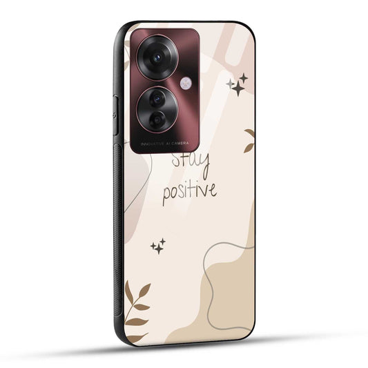 OPPO F25 PRO 5G Back Cover Cream Beige Aesthetic Printed Glass Case
