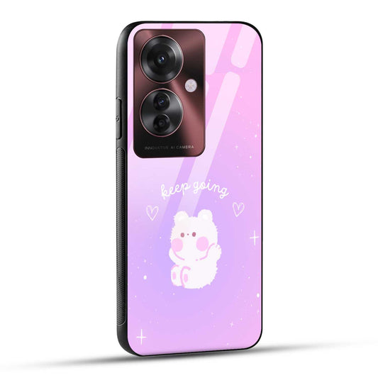 OPPO F25 PRO 5G Back Cover Pink Purple Gradient Aesthetic Motivational Printed Glass Case