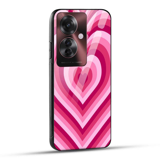 OPPO F25 PRO 5G Back Cover Love Hearts Printed Glass Case