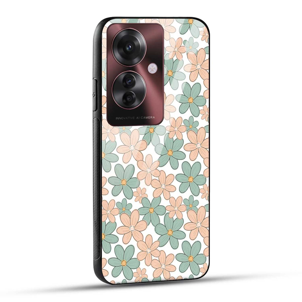 OPPO F25 PRO 5G Back Cover Aesthetic Flowers Printed Glass Case