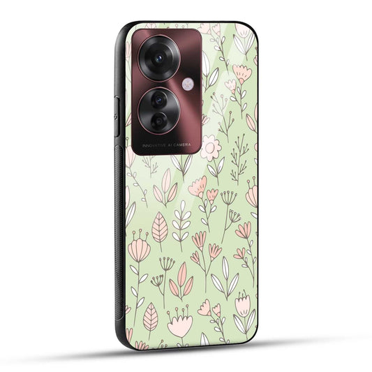 OPPO F25 PRO 5G Back Cover Flower Art Printed Glass Case