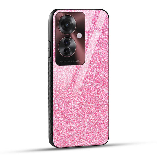 OPPO F25 PRO 5G Back Cover Pink Glitter Printed Glass Case