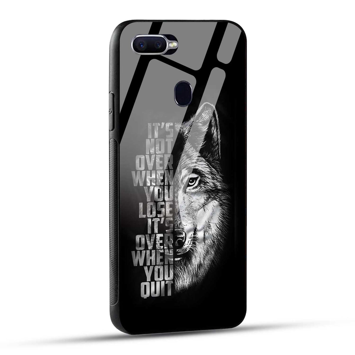 OPPO F9 Back Cover Motivational Positive Quote Printed Glass Case