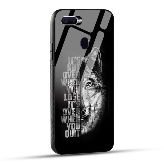 OPPO F9 Back Cover Motivational Positive Quote Printed Glass Case