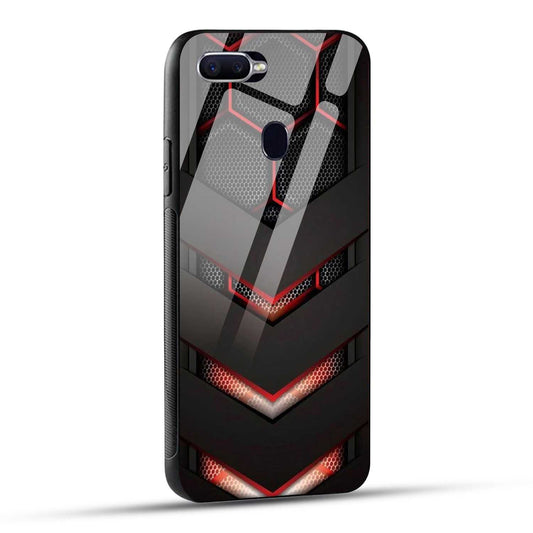 OPPO F9 Back Cover Robotic Abstract Printed Glass Case