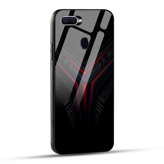 OPPO F9 Back Cover Abstract Robotic Printed Glass Case