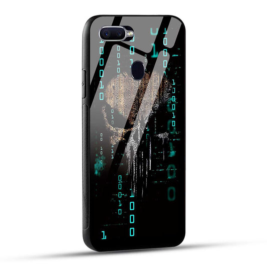 OPPO F9 Back Cover Hacker Printed Glass Case