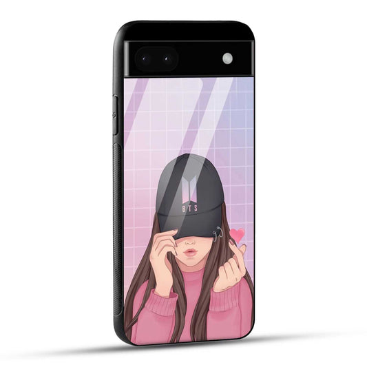 Google Pixel 6A Back Cover Cap Girl Printed Glass Case
