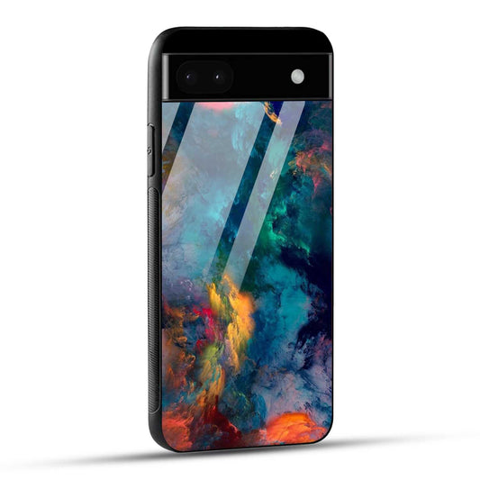 Google Pixel 6A Back Cover Abstract Color Printed Glass Case